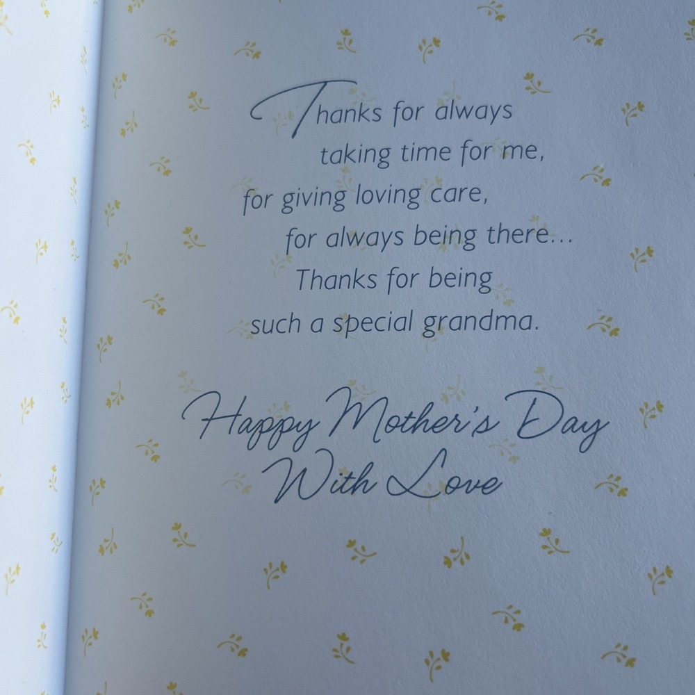 Happy Mother's Day Grandma Cute Dog Flowers Hallmark Greeting Card - Picture 2 of 4
